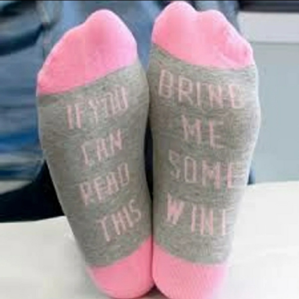 "Bring Me Wine" Crew Socks